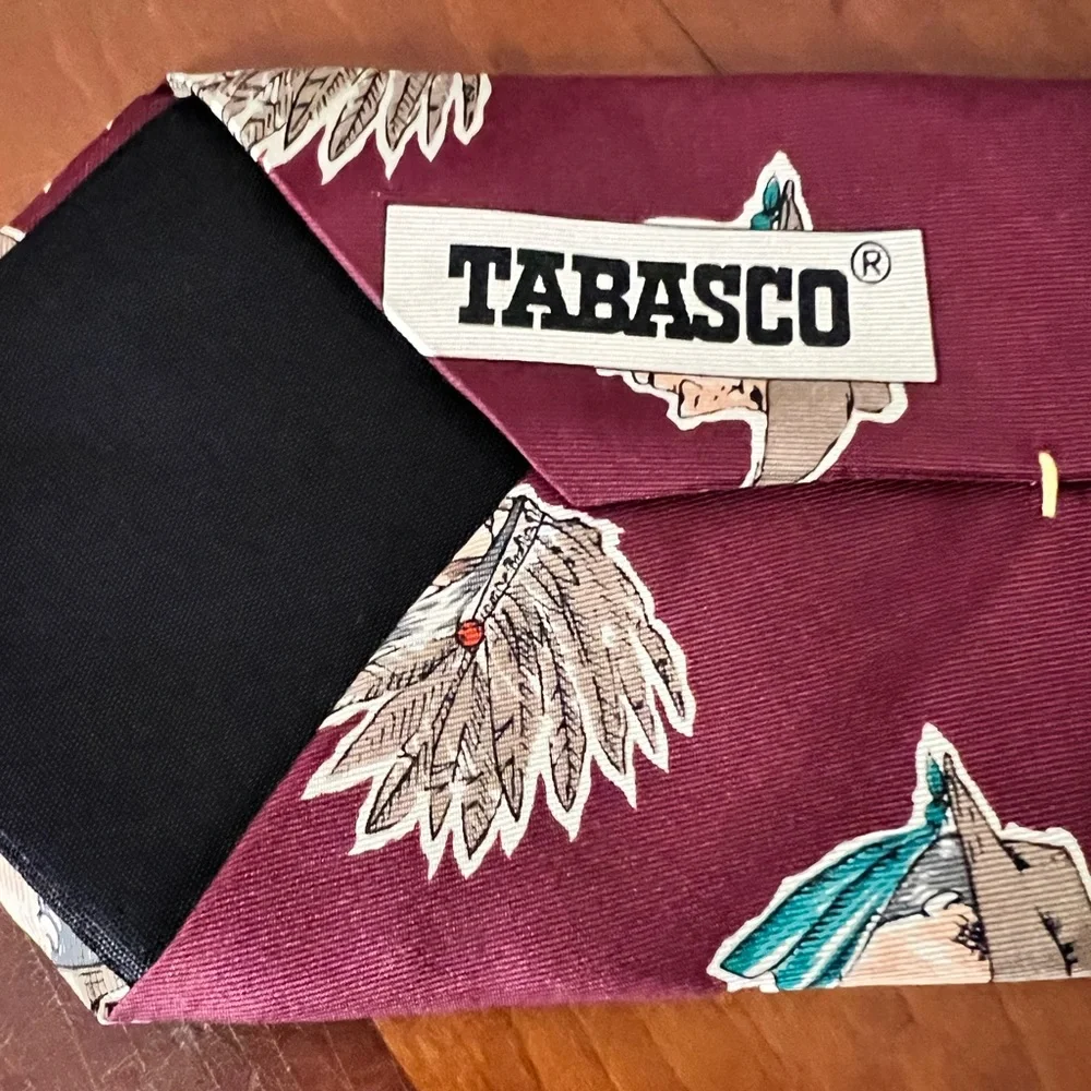 Tabasco Cowboy & Native American Men’s Necktie Vintage